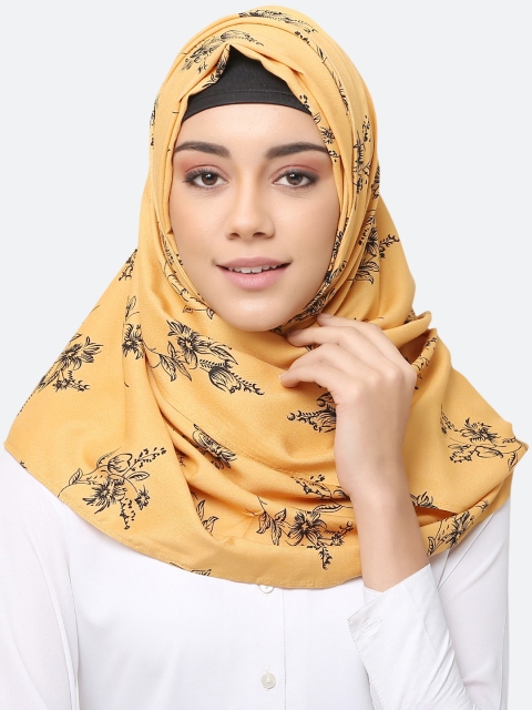 

MOMIN LIBAS Women Beige & Black Printed Hijab Scarf