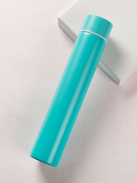 Bigsmall Turqioise Blue Solid Stainless Steel Flask Water Bottle, Turquoise blue