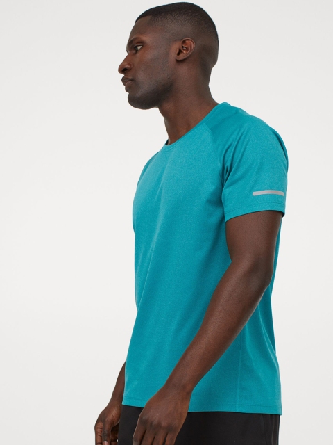 

H&M Men Blue Solid Regular Fit Running Top