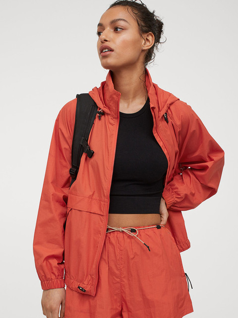 

H&M Women Orange Solid Windproof Running Jacket