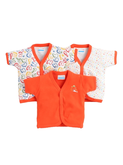 

BUMZEE Infant Kids Pack Of 3 Jhablas, Orange