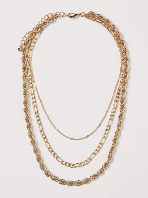 

H&M Women Gold Three-Strand Necklace