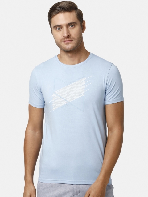 

Louis Philippe Sport Men Blue Printed Round Neck T-shirt