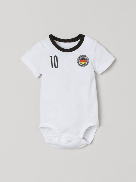 

H&M Boys White & Black Football Bodysuit