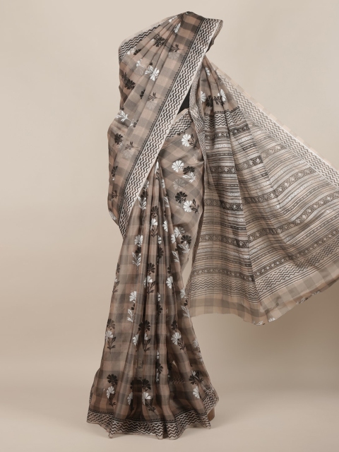

Pothys Grey Printed Tissue Saree
