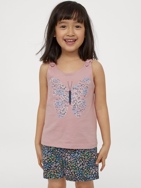 

H&M Girls Pink & Blue 2-Piece Cotton Set