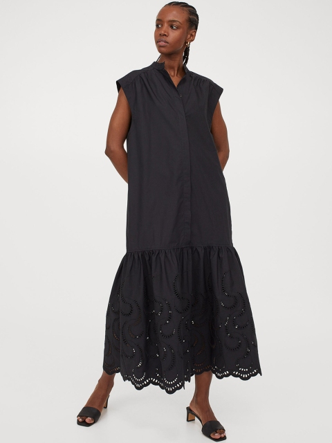 

H&M Broderie anglaise dress, Black