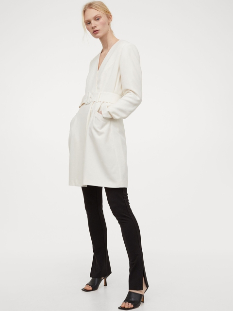

H&M Belted dress, White
