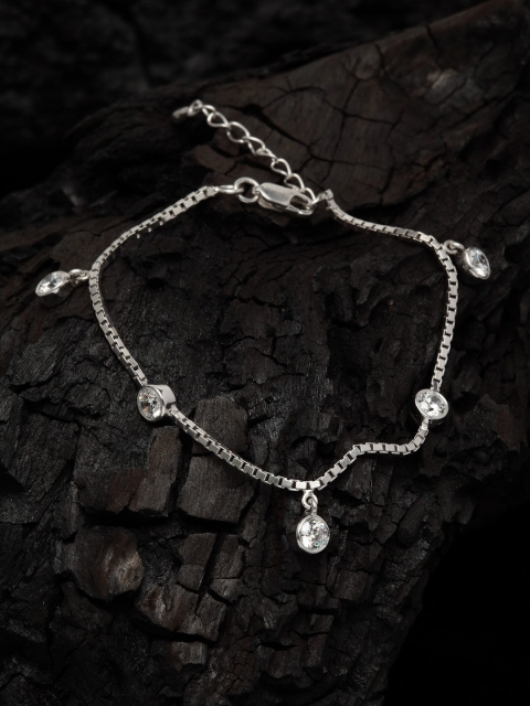 

Clara Silver-Toned Solitaire Bracelet