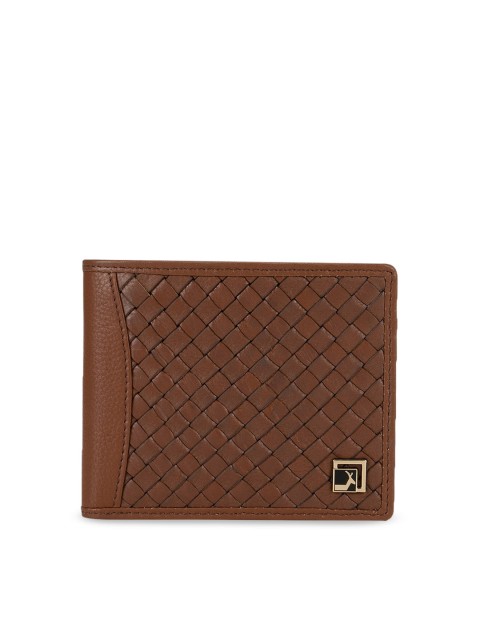 

Da Milano Men Brown Textured Two Fold Wallet