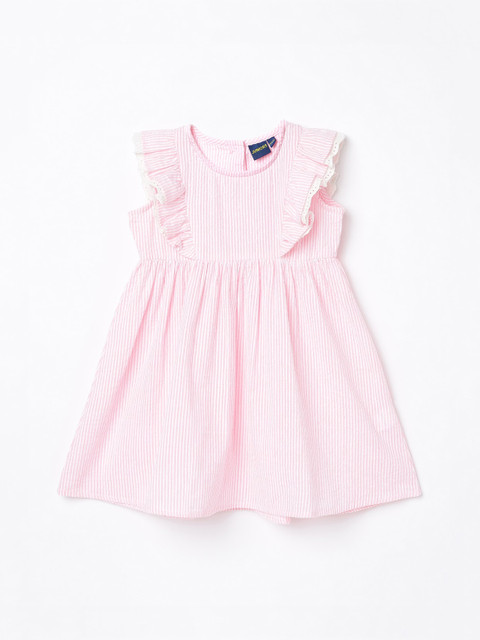 

Juniors by Lifestyle Girls Pink Striped A-Line Dress