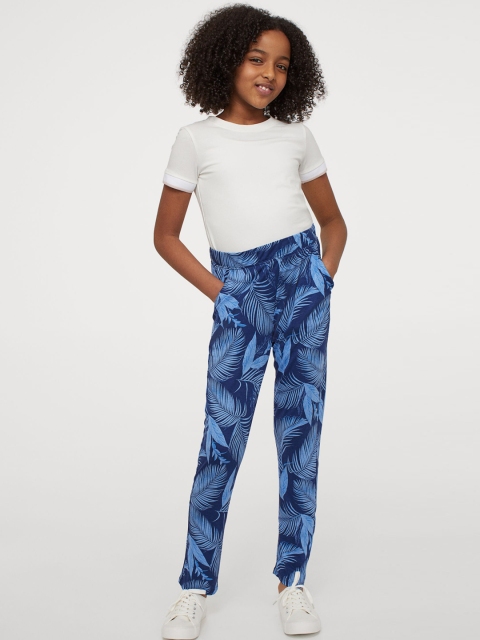 

H&M Girls Blue Patterned joggers