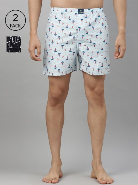 

Joven Men Pack Of 2 Printed Boxers JB2P-BPYT, Blue