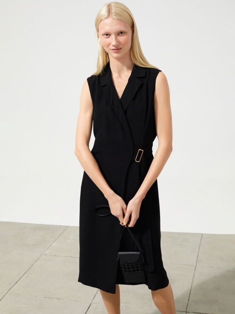 

H&M Women Black Jacket Dress