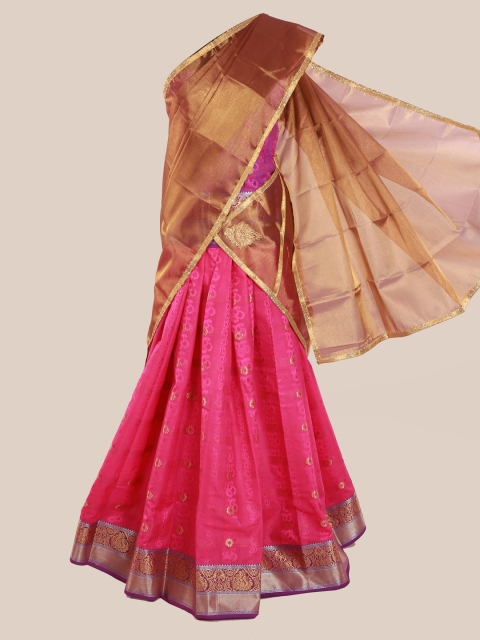 

Pothys Brown & Pink Tissue Woven Design Saree