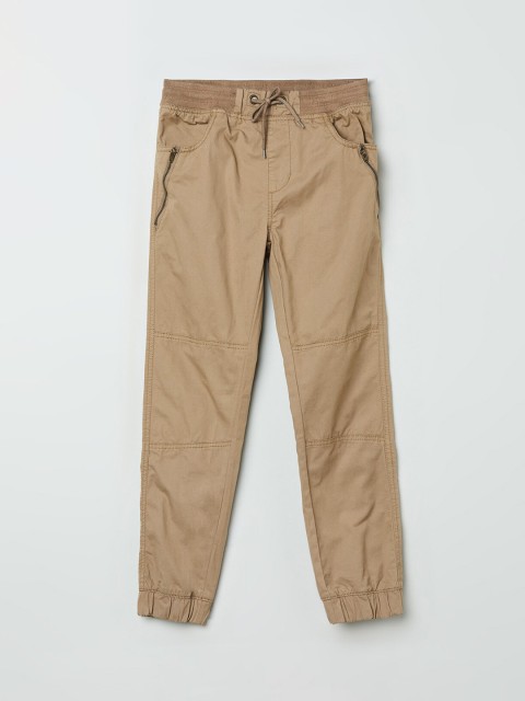

max Boys Beige Regular Fit Solid Joggers