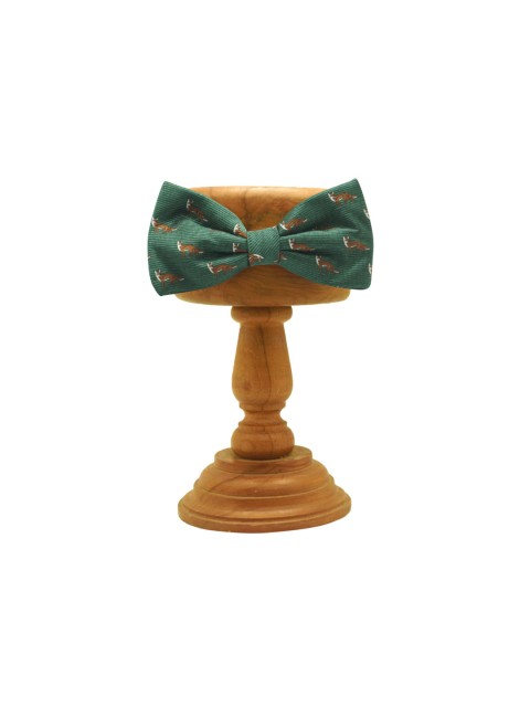 

The Tie Hub Olive Green & Brown Printed Pre-Tied Bow Tie