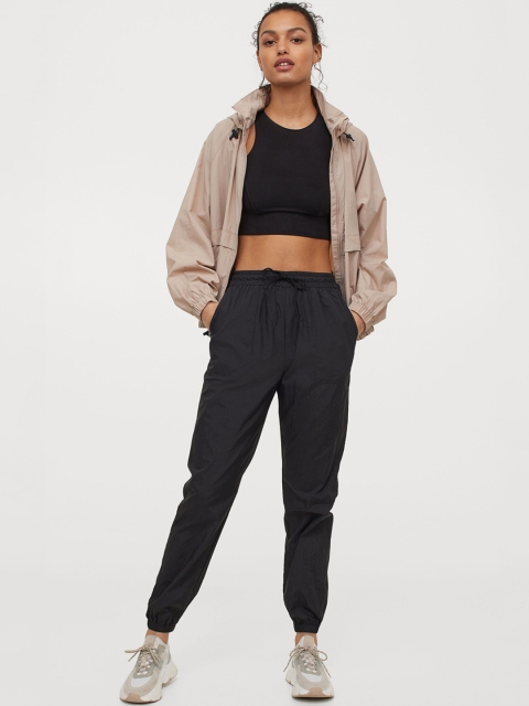 

H&M Women Balck Solid Joggers, Black