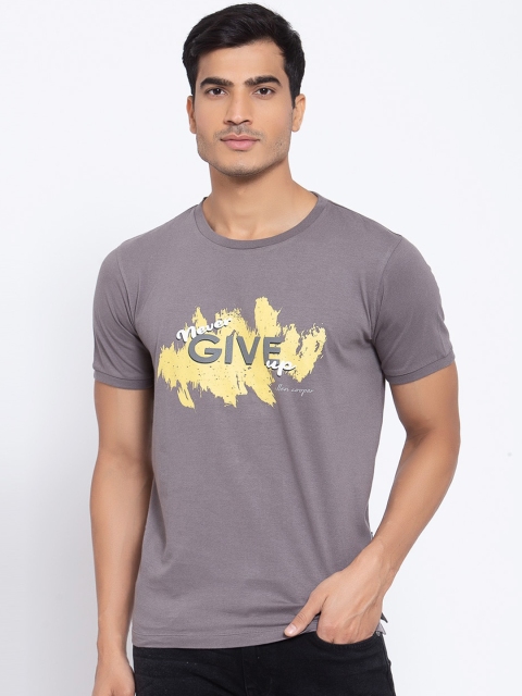 

Allen Cooper Men Grey Printed Round Neck T-shirt