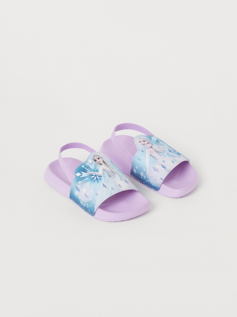 

H&M Girls Blue & Purple Printed Pool Shoes