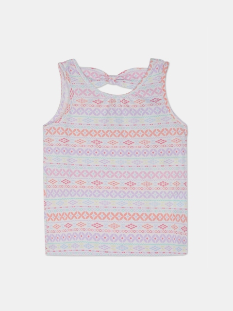 

The Childrens Place Girls Multicoloured Printed Styled Back Top, Multi