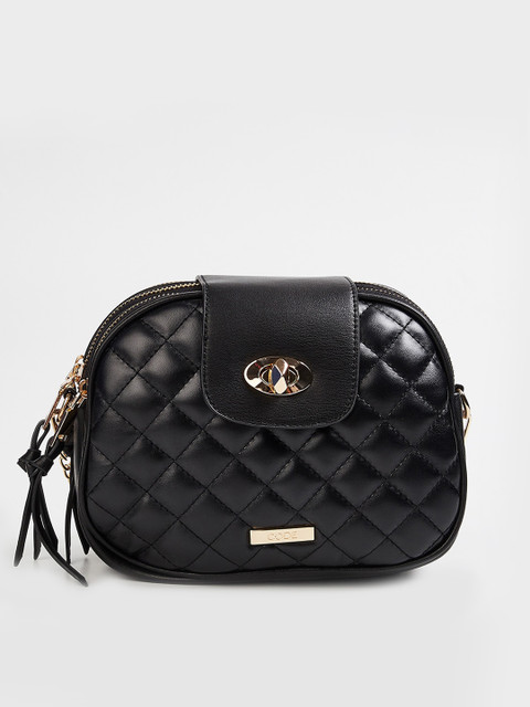 

CODE by Lifestyle Black Solid Sling Bag