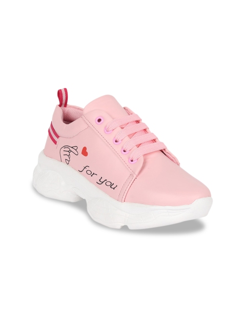 

Bella Toes Women Pink Woven Design Sneakers