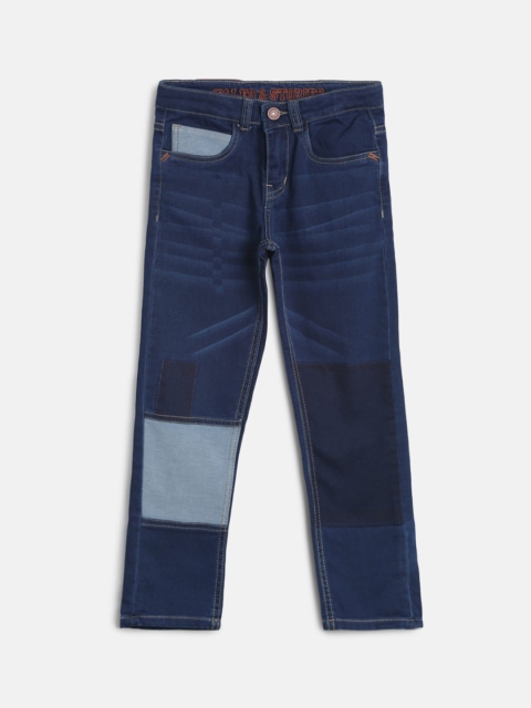 TALES & STORIES Boys Blue Slim Fit Mid-Rise Clean Look Jeans