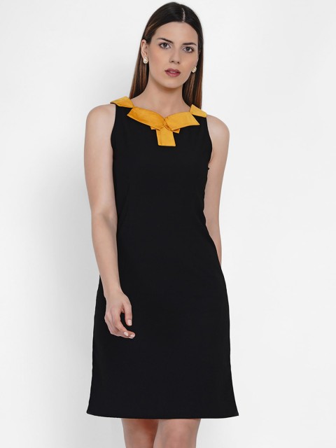 

Samshek Women Black Solid Sheath Dress