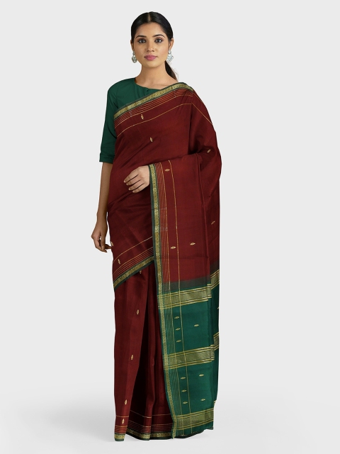 

APCO Brown Woven Design Pure Cotton Saree