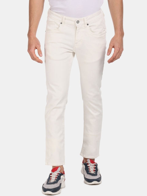

Aeropostale Men Off-White Super Skinny Fit Mid-Rise Clean Look Jeans