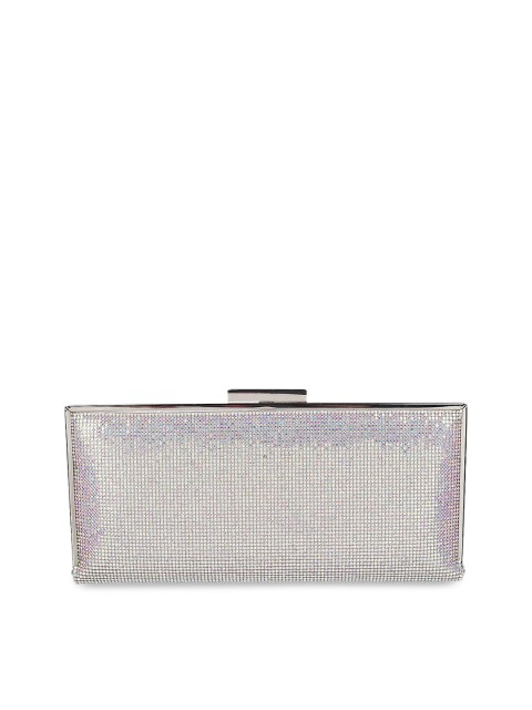 

Mochi Silver-Toned Embellished Clutch