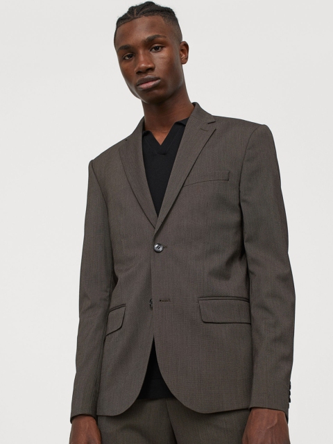 

H&M Men Brown Jacket Slim Fit