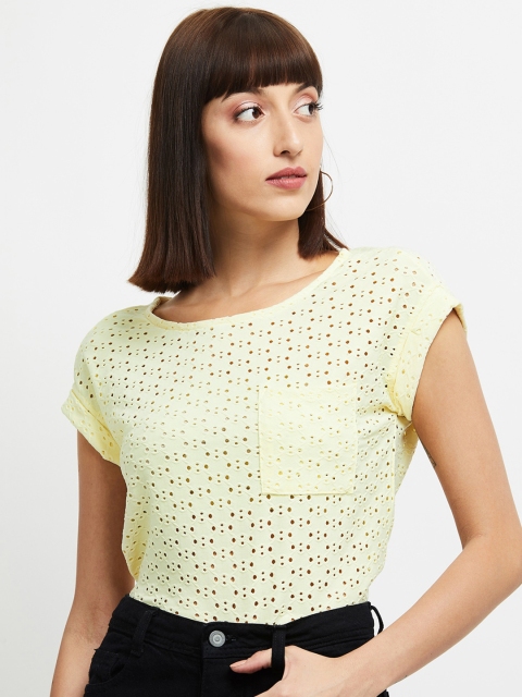 

max Yellow Regular Top