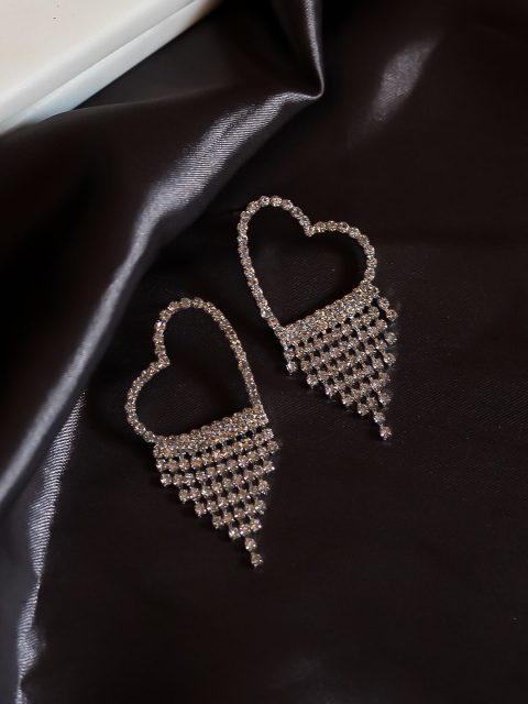 

Bellofox Silver-Toned Contemporary Drop Earrings