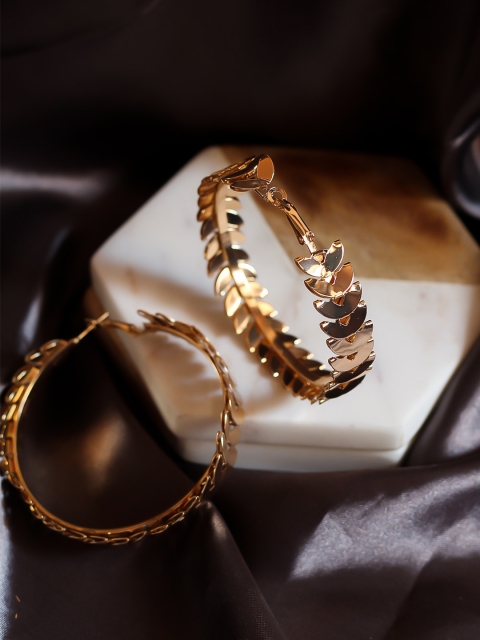 

Bellofox Gold-Plated Contemporary Hoop Earrings