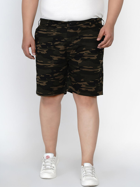 

John Pride Men Brown Camo Printed Regular Shorts