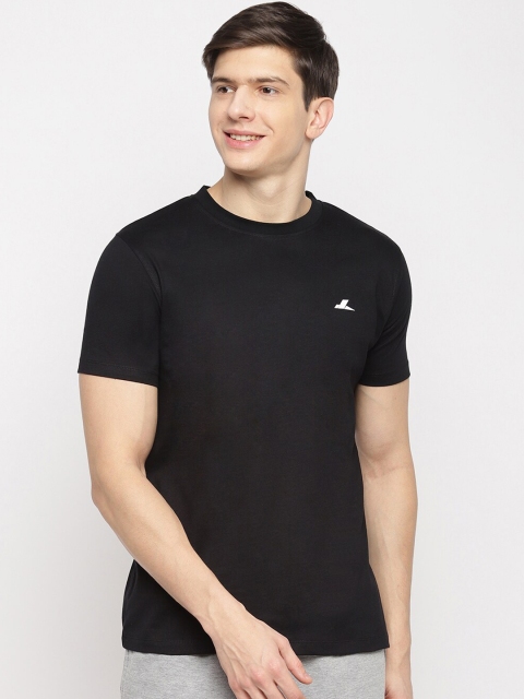 

SPARROWHAWK Men Black Solid Round Neck T-shirt