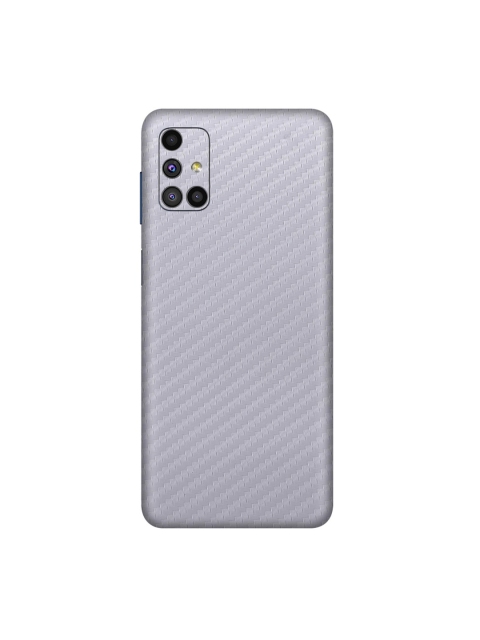 

Trendy Skins Silver-Toned & Grey Carbon Fibre Pattern Samsung Galaxy M51 Phone Skin