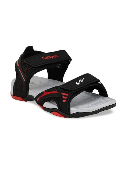 

Campus Unisex Kids Black & Red Sports Sandals