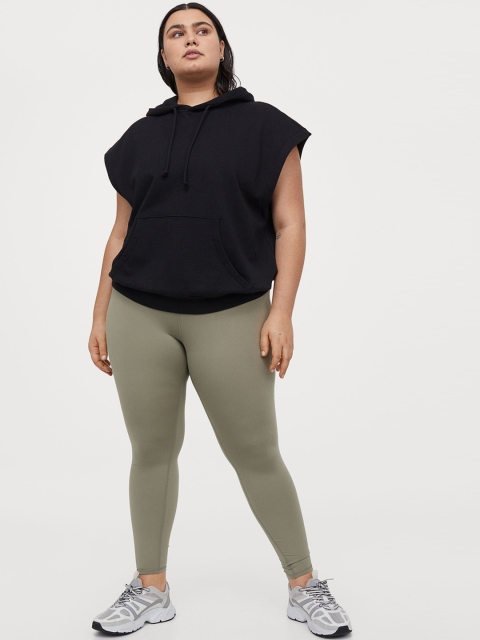 

H&M+ Women Sage Green Super High Waist Tights