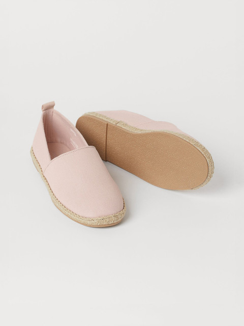 

H&M Woman Pink Cotton canvas espadrilles