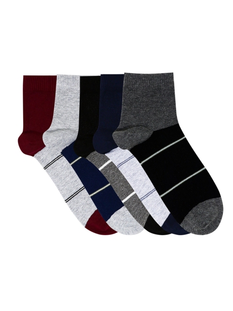 

Mustang Men Pack Of 5 Patterned Above Ankle-Length Socks, Grey