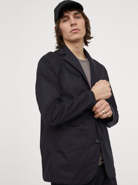 

H&M Men Navy Blue Regular Fit Jacket