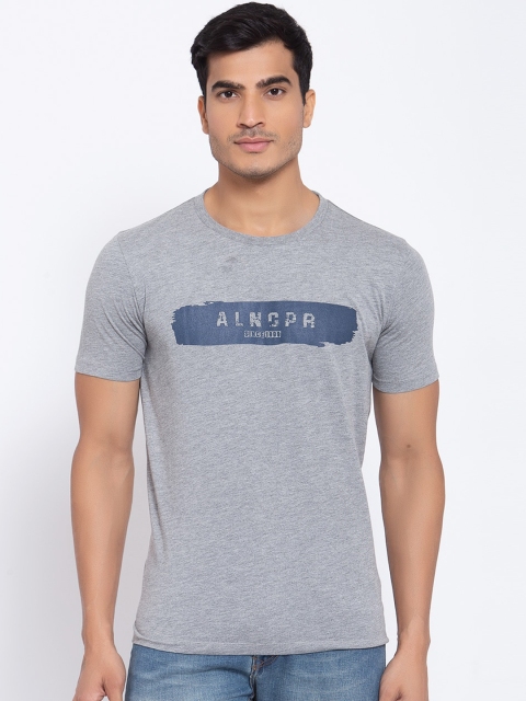 

Allen Cooper Men Grey Printed Round Neck T-shirt