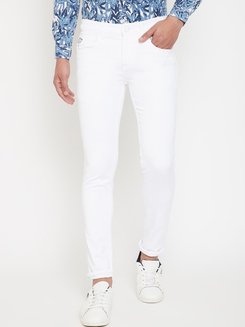 

Canary London Men White Skinny Fit Low-Rise Clean Look Stretchable Jeans