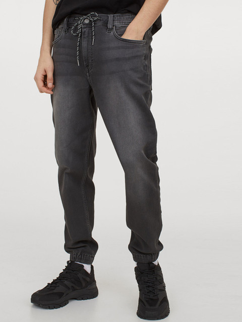

H&M Men Black Hybrid Regular Tapered Joggers