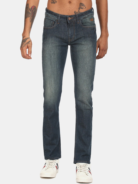 

Flying Machine Men Blue Michael Slim Fit Mid-Rise Clean Look Stretchable Jeans