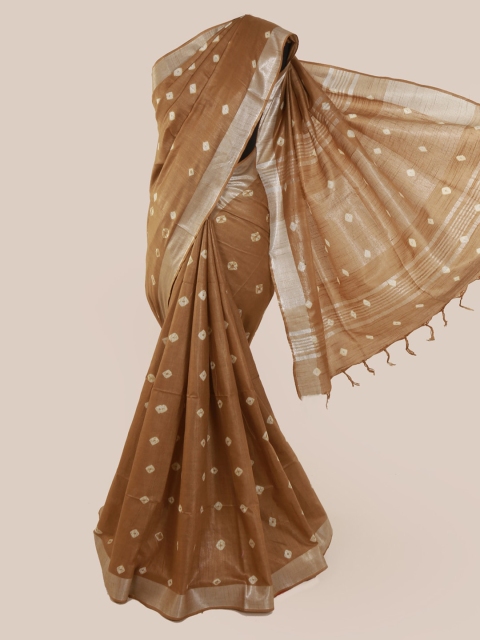 

Pothys Brown Woven Design Linen Blend Saree