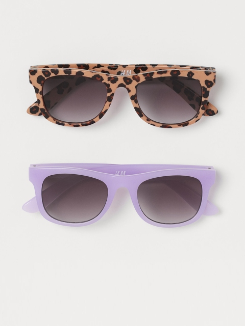 H&M Girls 2-pack Grey Lens UV Protection Oval Sunglasses 0960000002